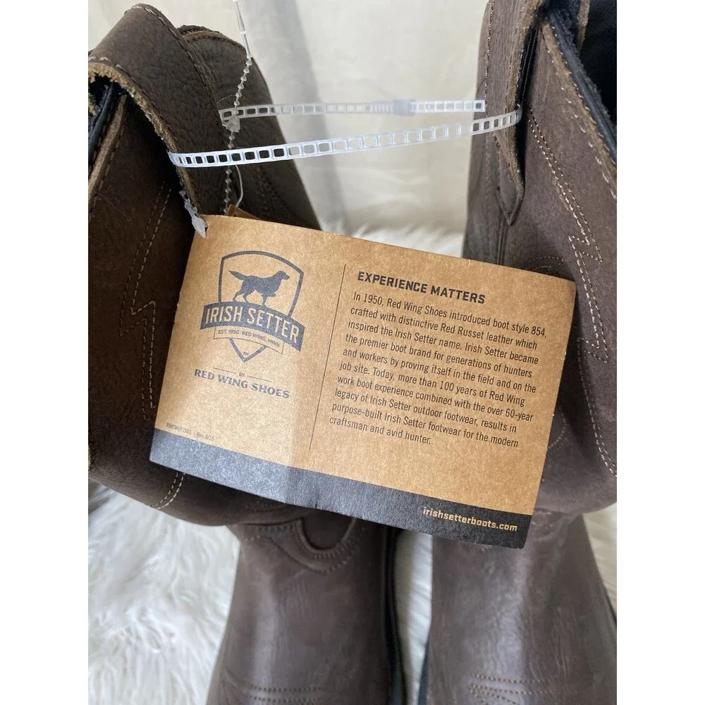 Men’s 10 D Irish Setter Red Wing 83979 Kittson Soft Square Toe Cowboy Work Boot